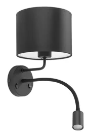   
                        
                        Бра TK LIGHTING (Польща) 27693    
                         у стилі Модерн.  
                        Тип джерела світла: світлодіодна лампа, змінна.                                                 Кольори плафонів і підвісок: Чорний.                         Матеріал: Тканина, Пластик.                          фото 1